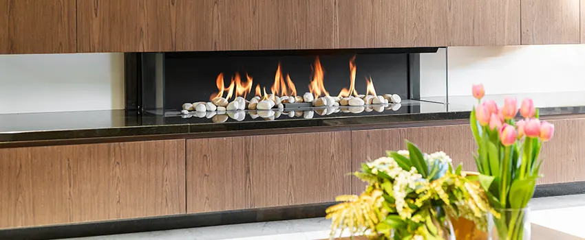 Double-height Fireplace Design Refurbishment in Aurora, California